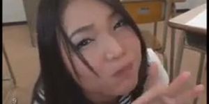 cute japanese Megumi plays, savors and swallows cum 3
