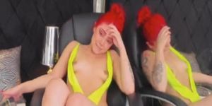 Sexy Redhead Vibrating Her Pussy And Her Anus By Toys