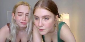 Booty and busty skinny teen lesbians webcam show