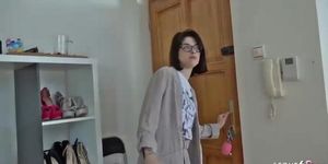 German scout - cute college teen sara talk to first anal at street casting