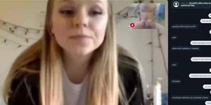 Omegle Blonde girl Chat Sex on Project Eros