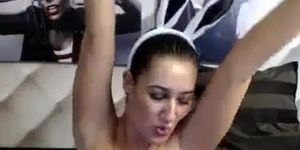 Busty Cam Girl With Rabbit Ears