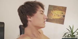 Big cock twinks anal sex and cum in mouth