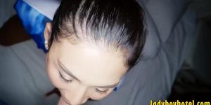Cute brunette ladyboy toying and fucking her tight ass