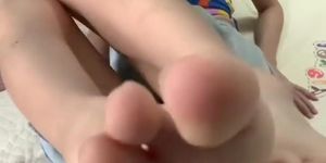 Asian Teen Cutie Tongue + Feet Soles Fetish Tease JOI