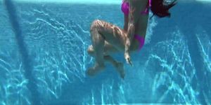 Russian skinny tight babe Lincoln nude in pool