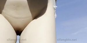 busty asian getting wet
