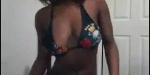 Black girl with beautiful natural ass