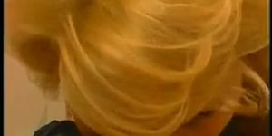 Hot! Short Hair Blond Sloppy Edging Blowjob with Oral Creampie