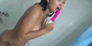 Filipina alone in the shower
