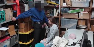 Cute thief caught stealing and pounded in LP office