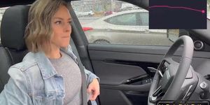 Serenity Cox The Public Drive Thru Orgasm with a Lush Remote Controlled Vibrator