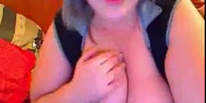super hot Busty Romanian Slut squeezes her enormous tits on Webcam