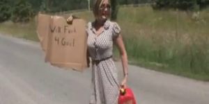 stranded housewife will fuck for gas