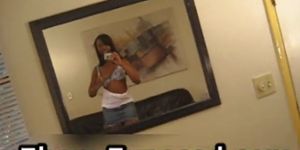 Charming ebony amateur naked mirror self part6