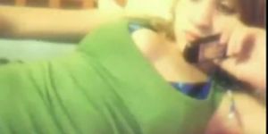 Teen Hot Masturbation in the bed (webcam)