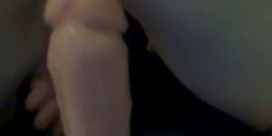 Sexy Teen with Tight holes Riding Dildo Orgasm
