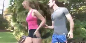 Natural aussie couple fuck outdoors in reality amateur sex