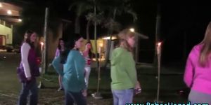 Amateur college lesbos play sex games in reality groupsex