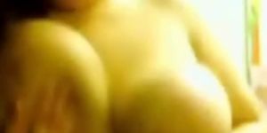 BBW flaunts her jiggy big boobs part1 - video 1 (amateur )