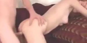 Redhair amateur copulating on a sofa - video 2