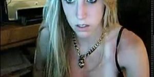 Hot Blonde College Freshman Webcam Strip