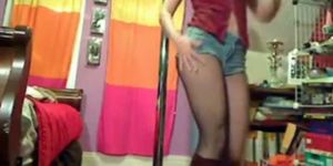 Naughty Pole Dancing Teen Calli