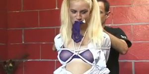 Whore gagged and terrified