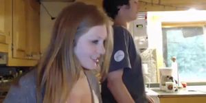 Kelly fucks in the kitchen - filthywebcamgirls com
