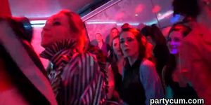 Kinky girls get absolutely delirious and stripped at hardcore party