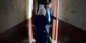 An Arab immigrant has no money so hotel manager will give her a room if gets her pussy