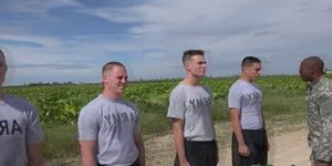 Army hunks in outdoor assfucking orgy