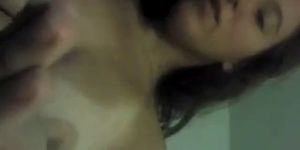 Sexy American Teen Rachel Rubbing Tits On KIk Video