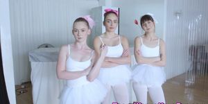 Teen ballerinas riding