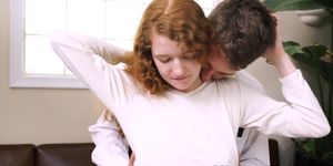 MISSION GIRLZ - Nubile redhead teen banged with Mormon dick before creampie