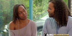 Black swinger couple feels that its time to share their sexual attributes with everyone in the group