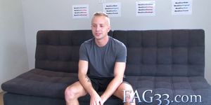 Porn casting of hot blonde buddy on the casting sofa