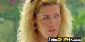 Sexy swinger babe joins swingers party New episodes of SwingavailSHOW4Kcom available now