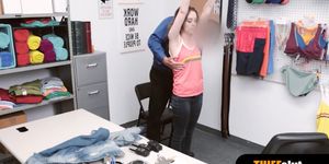 Pretty teen shoplifter in serious trouble CCTV archive