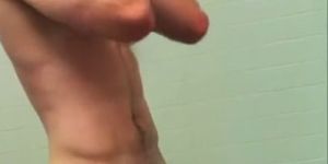 Ht College Jock in Shower - Big Dick Cell Phone Spycam Video
