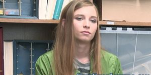 Real shoplifter teen gets face spermed