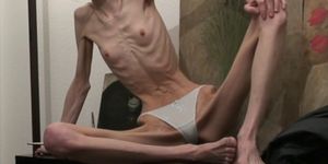 Anorexic Janine - Showing off Incredible Skinny Lovely Body