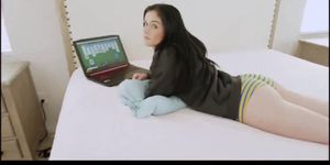 Skinny Teen Step Sister Family Fucked By Step Brother While On Laptop Pov