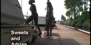 Young amateur teens gets naughty together on a boat