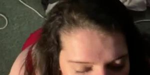 British tinder Slut on her knees for facial