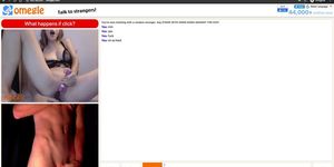 Naughty girl plays with me on Omegle