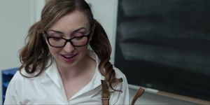 InnocentHigh - Prude School Girl Gracie May Green Fucks Her Professor