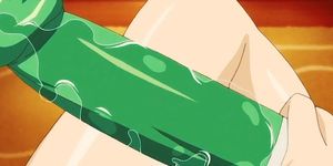 · Hentai · Lesbian teens masturbate with a huge dildo