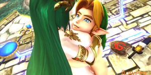 Young Link Fucking Lady Palutena's pussy (SBBU)