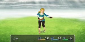 The Legend of zelda Reverse Ryona game: Zelda Headscissors Link (mixed wrestling)